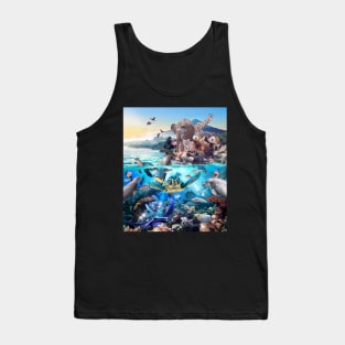 Ocean African Japanese Animal Animals Group Scene Tank Top